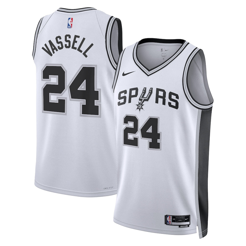 San Antonio Spurs Association Edition Swingman Jersey White Devin Vassell Unisex | Stitched Jersey RTJS 11813 - image 1