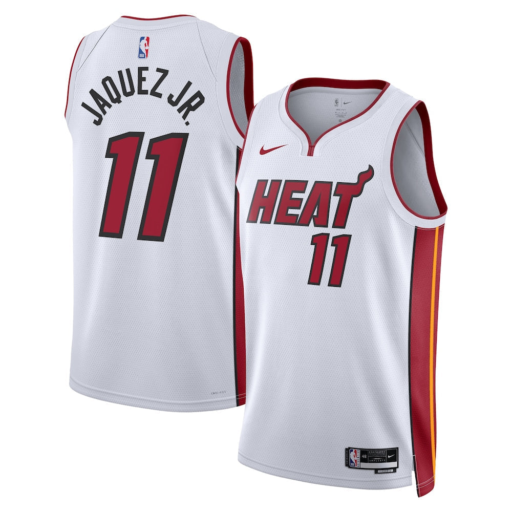 Miami Heat Association Edition Swingman Jersey White Jaime Jaquez Jr Unisex | Stitched Jersey RTJS 11805 - image 1