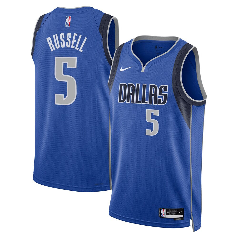 Dallas Mavericks Icon Edition Swingman Jersey Blue Dangelo Russell Unisex | Stitched Jersey RTJS 11782 - image 1
