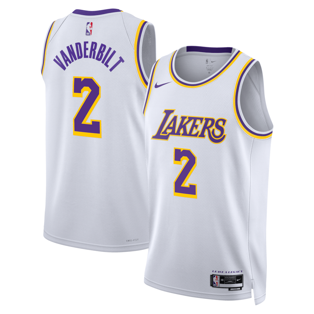 Los Angeles Lakers Association Edition Swingman Jersey White Jarred Vanderbilt Unisex | Stitched Jersey RTJS 11768 - image 1