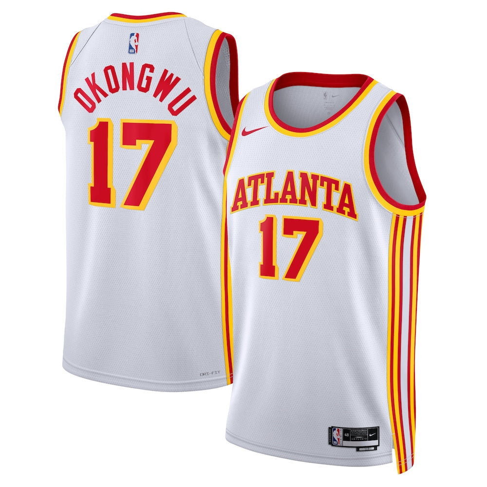Atlanta Hawks Association Edition Swingman Jersey White Onyeka Okongwu Unisex | Stitched Jersey RTJS 11777 - image 1