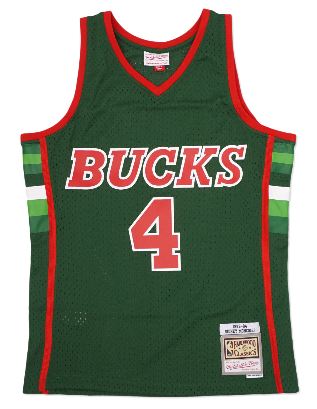 Men's Milwaukee Bucks Sidney Moncrief Mitchell & Ness Green 1983-84 Hardwood Classics Swingman Jersey - image 2