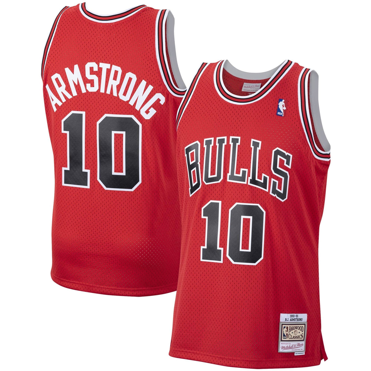 Mens Chicago Bulls B.J. Armstrong Mitchell & Ness Red 1990-91 Hardwood Classics Swingman Jersey - image 1