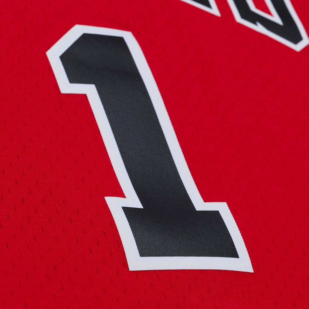 Men's Chicago Bulls Derrick Rose Mitchell & Ness Red 2008 Hardwood Classics Swingman Jersey - image 3
