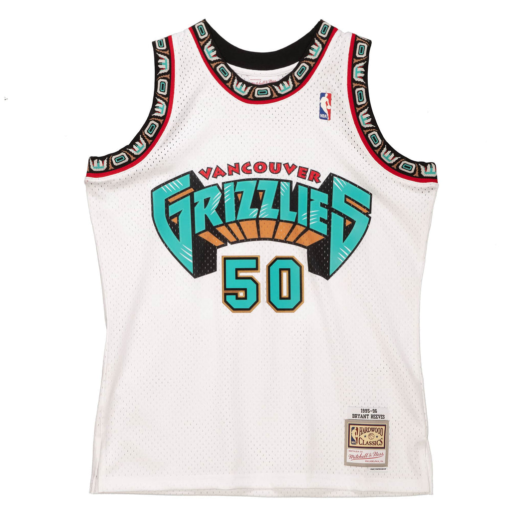 Vancouver Grizzlies Bryant Reeves White 1995-96 Hardwood Classics Swingman Jersey - image 1
