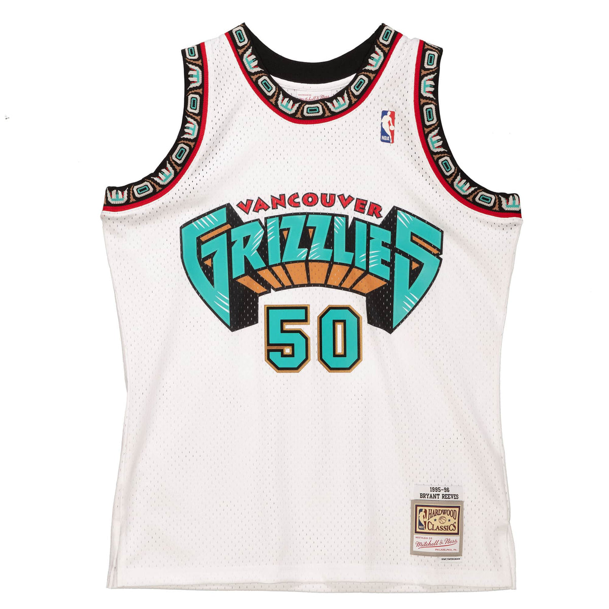 Vancouver Grizzlies Bryant Reeves White 1995-96 Hardwood Classics Swingman Jersey - image 1