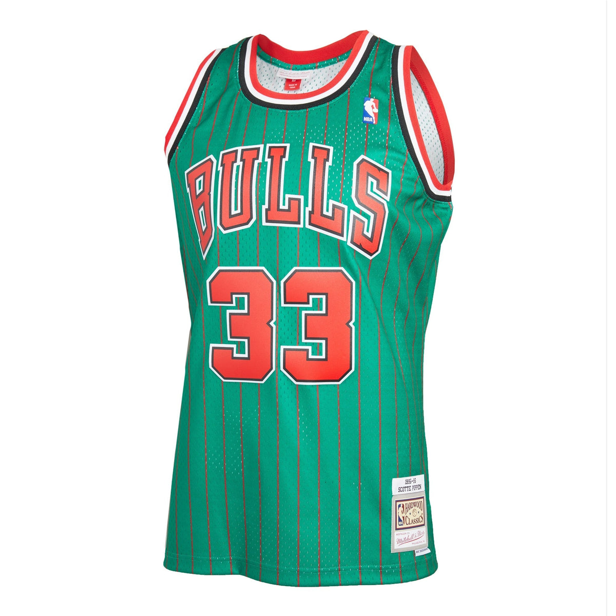Men's Chicago Bulls Scottie Pippen Mitchell & Ness Green 1995-96 Hardwood Classics Reload 2.0 Swingman Jersey - image 2