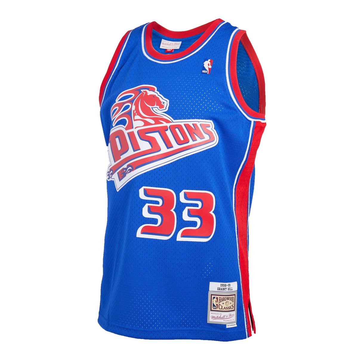 Men's Detroit Pistons Grant Hill Mitchell & Ness Blue 1998-99 Hardwood Classics Reload 2.0 Swingman Jersey - image 2