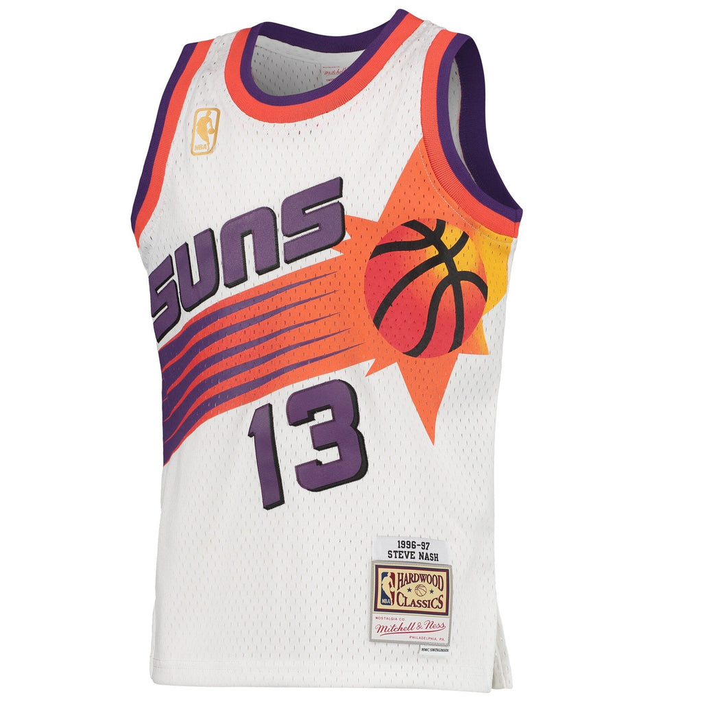 Phoenix Suns Steve Nash Mitchell & Ness White 1996-97 Hardwood Classics Swingman Jersey - image 2