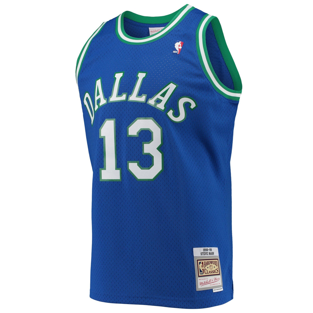 Men's Dallas Mavericks Steve Nash Mitchell & Ness Blue 1998-99 Hardwood Classics Swingman Jersey - image 2
