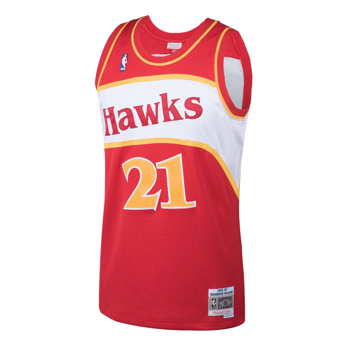 Men's Atlanta Hawks Dominique Wilkins Mitchell & Ness Red 1986-87 Hardwood Classics Swingman Jersey - image 2