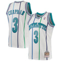 Charlotte Hornets Rex Chapman Mitchell & Ness White 1988-89 Hardwood Classics Swingman Jersey - image 1