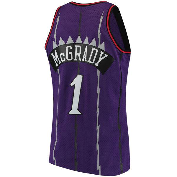 Men's Mitchell & Ness Tracy McGrady Toronto Raptors Purple 1998-99 Hardwood Classics Swingman Jersey - image 2