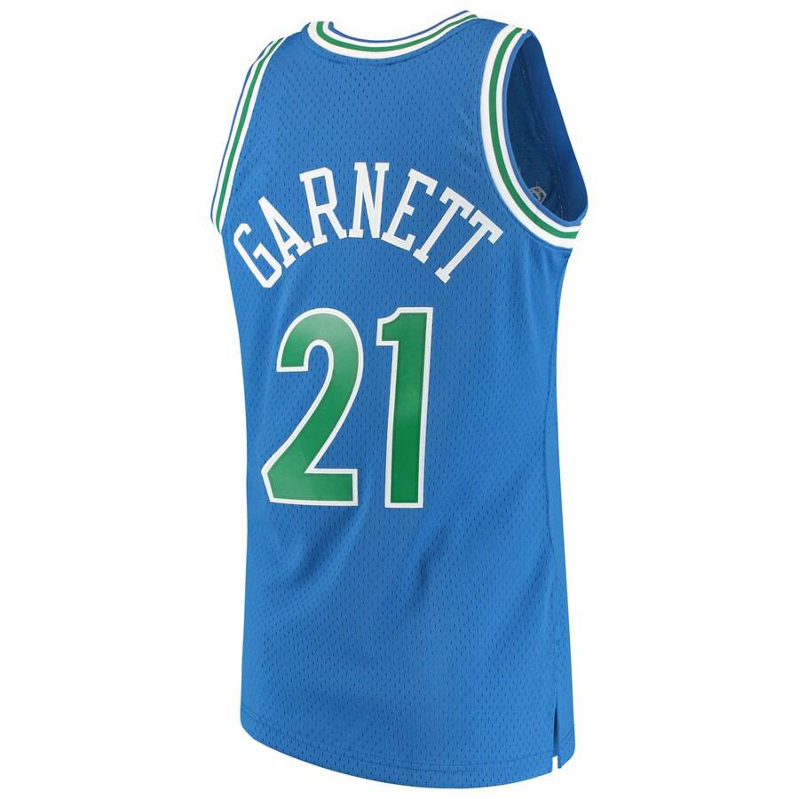 Mens Minnesota Timberwolves Kevin Garnett Mitchell & Ness Blue 1995-96 Hardwood Classics Swingman Jersey - image 3