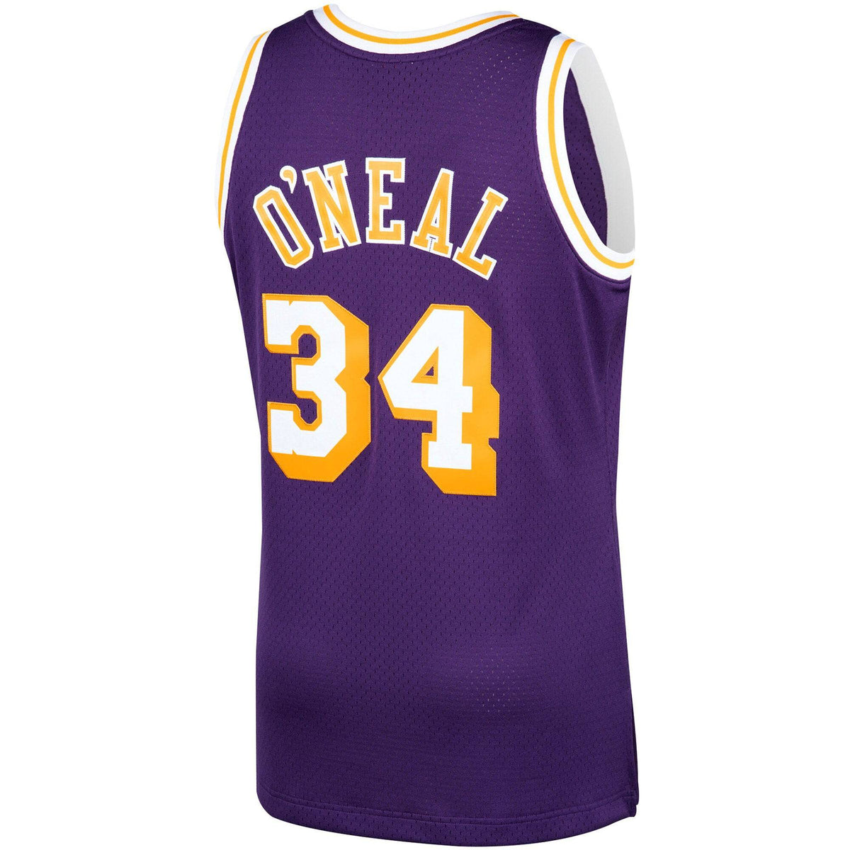 Men's Los Angeles Lakers Shaquille O'Neal Mitchell & Ness NBA Mens Hardwood Classic 1996-97 Swingman Purple Jersey - image 3