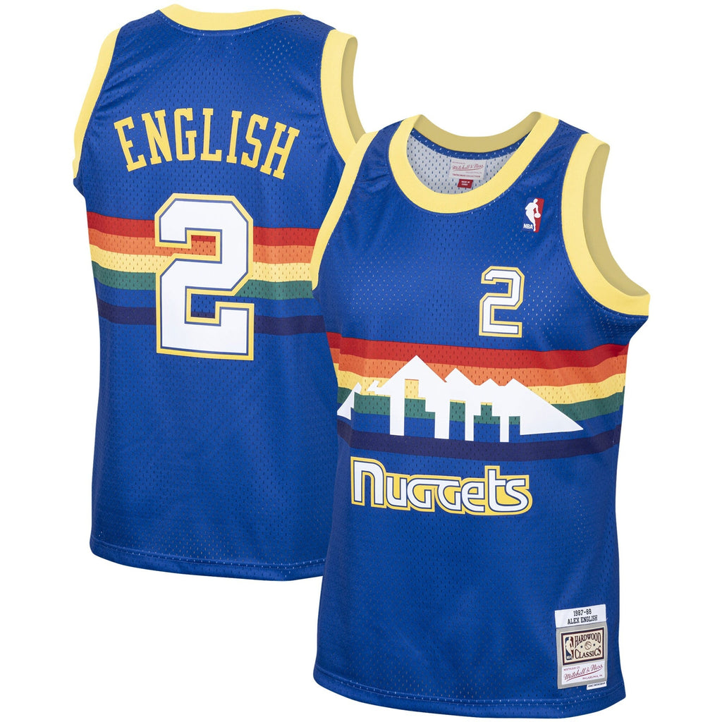 Men's Mitchell & Ness Alex English Royal Denver Nuggets 1987-88 Hardwood Classics Swingman Jersey - image 1