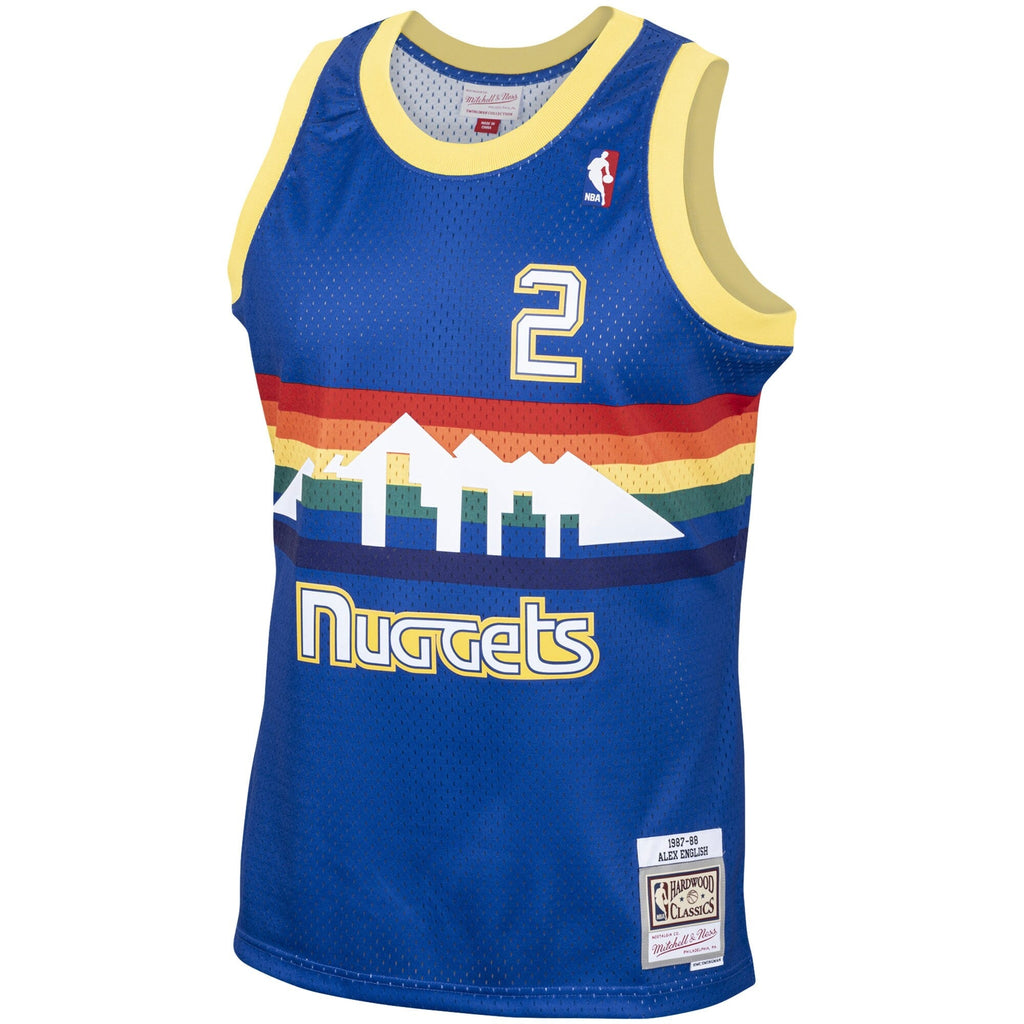 Men's Mitchell & Ness Alex English Royal Denver Nuggets 1987-88 Hardwood Classics Swingman Jersey - image 2