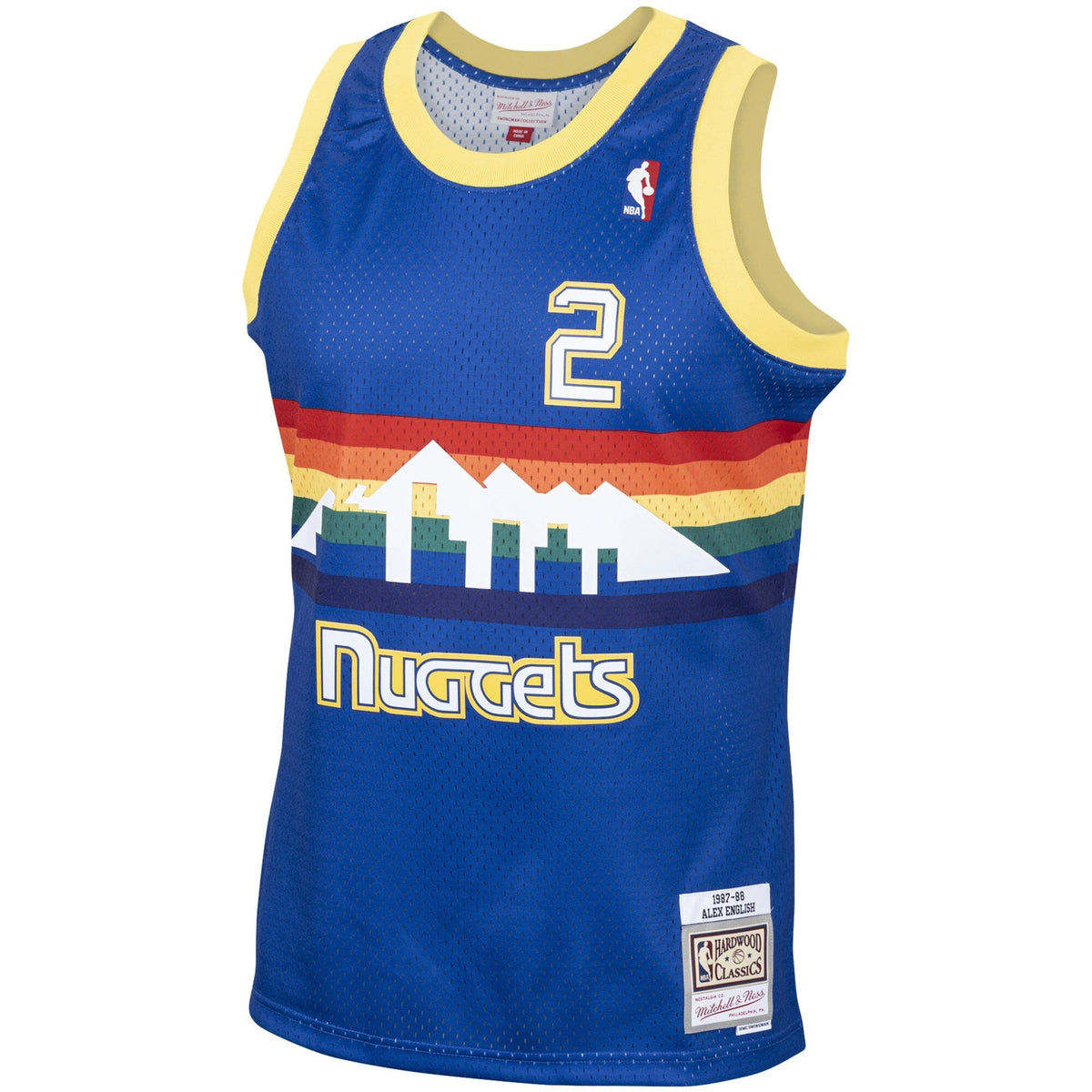Men's Mitchell & Ness Alex English Royal Denver Nuggets 1987-88 Hardwood Classics Swingman Jersey - image 2