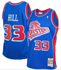 Men's Detroit Pistons Grant Hill Mitchell & Ness Blue 1998-99 Hardwood Classics Reload 2.0 Swingman Jersey - image 1