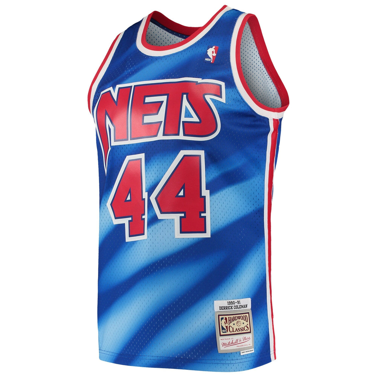 Men's Derrick Coleman New Jersey Nets Mitchell & Ness 1990-91 Hardwood Classics Swingman Jersey - Blue - image 2