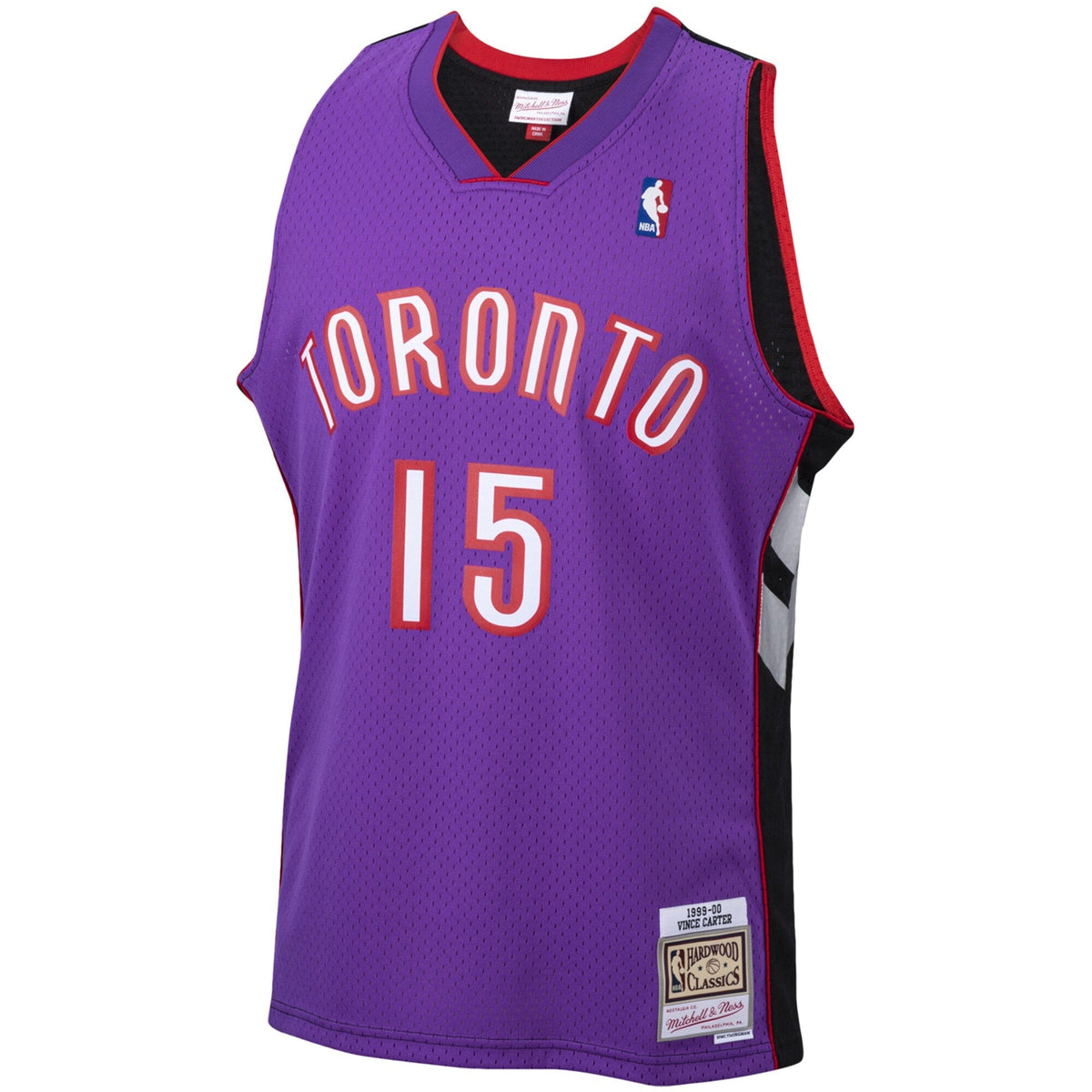 Men's Toronto Raptors Vince Carter Mitchell & Ness Purple 1999-2000 Hardwood Classics Swingman Jersey - image 2
