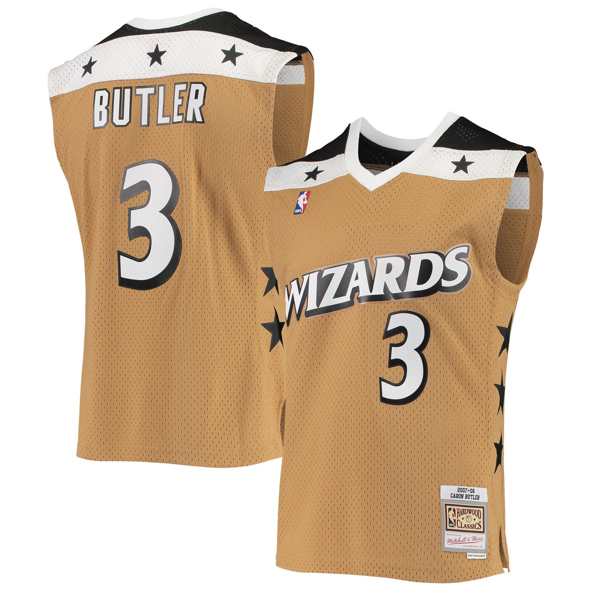 Men's Caron Butler Washington Wizards Mitchell & Ness 2007-08 Hardwood Classics Swingman Jersey - Gold - image 1