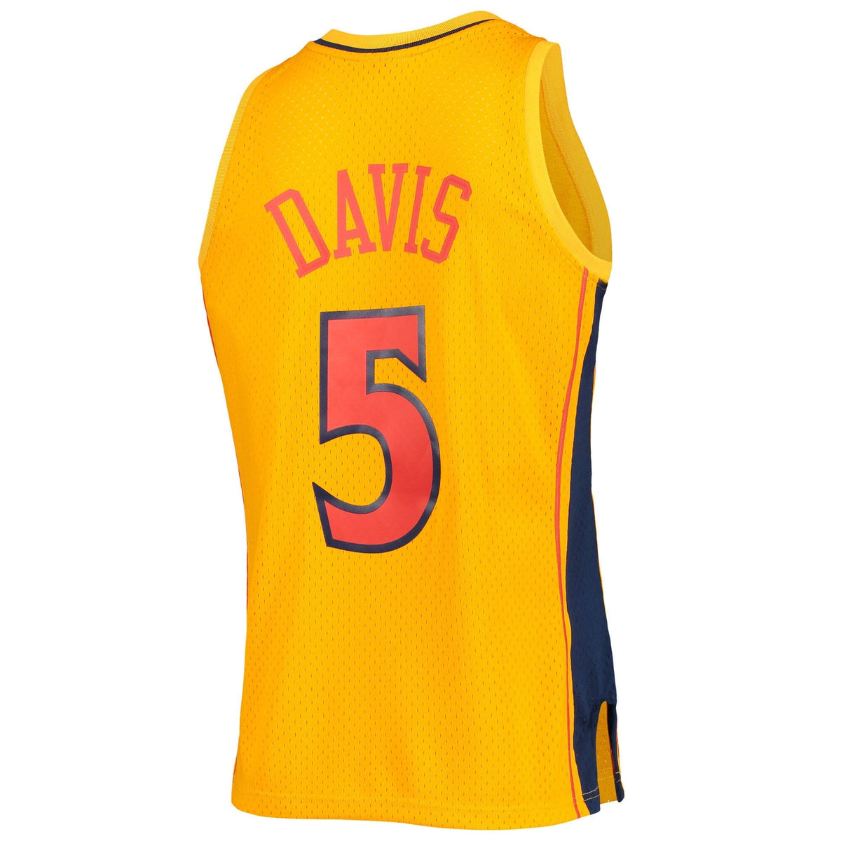 Men's Golden State Warriors Baron Davis Mitchell & Ness Gold Hardwood Classics Reload 2.0 Swingman Jersey - image 3