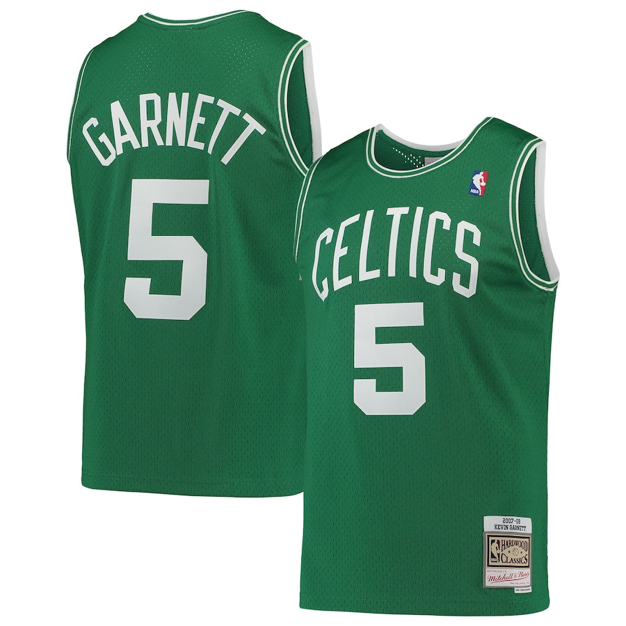 Boston Celtics Kevin Garnett Kelly Green 2007-08 Hardwood Classics Swingman Jersey - image 1