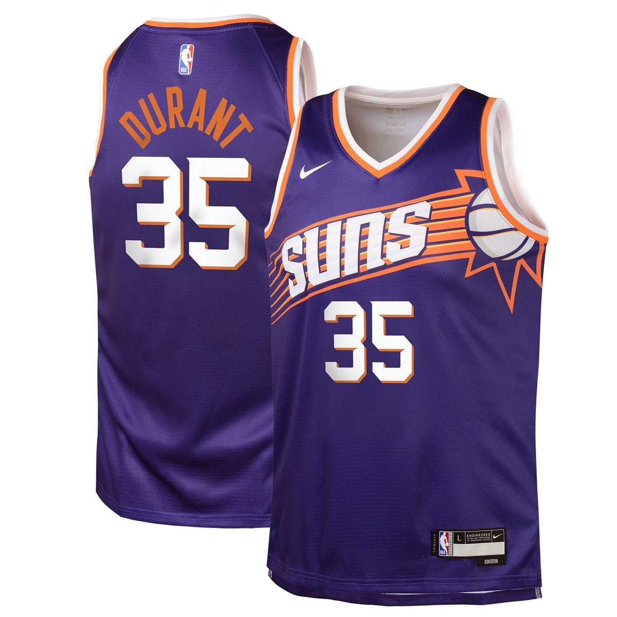 Kevin Durant Phoenix Suns Nike Purple Icon Edition Swingman Jersey - image 1