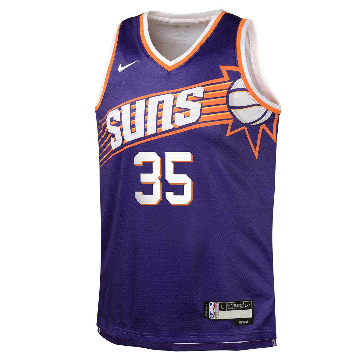 Kevin Durant Phoenix Suns Nike Purple Icon Edition Swingman Jersey - image 2