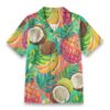 Tropical Fruit Watercolor Pattern Shirt – Pineapple Coconut Banana Hawaiian Shirt