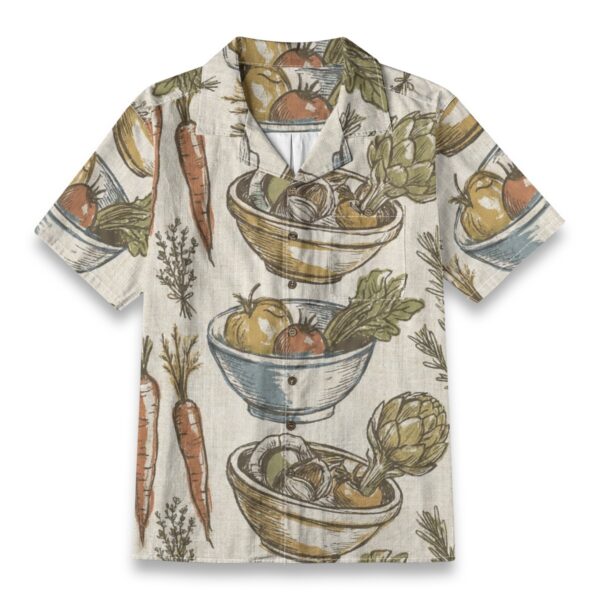 Rustic Vegetable Harvest Illustration Shirt – Food Hawaiian Shirt