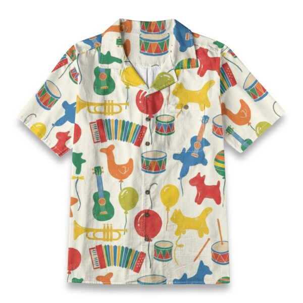 Playful Music & Toy Party Pattern Shirt – Toys Hawaiian Shirt