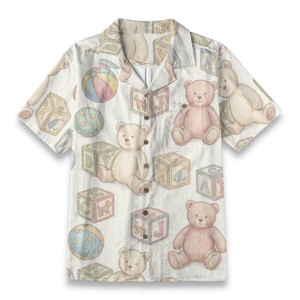 Cute Teddy Bears & Toy Blocks Pattern Shirt – Toys Hawaiian Shirt