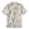 Pastel Floral Botanical Linen Shirt – Minimalism Hawaiian Shirt