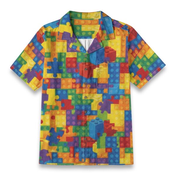 Colorful Puzzle Bricks Mosaic Shirt – Toys Hawaiian Shirt