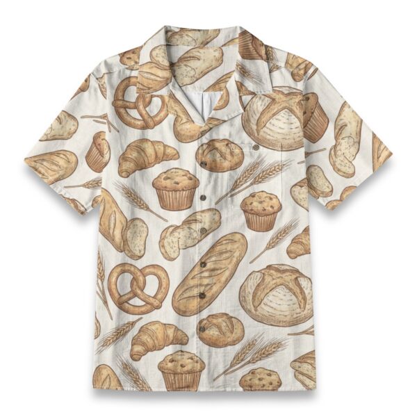 Artisan Bread & Bakery Sketch Pattern Shirt – Food Hawaiian Shirt
