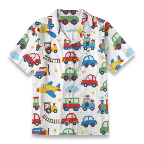 Cute Cartoon Vehicles Pattern Shirt – Toys Hawaiian Shirt