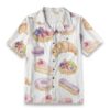 Watercolor French Pastry & Dessert Pattern Shirt – Food Hawaiian Shirt